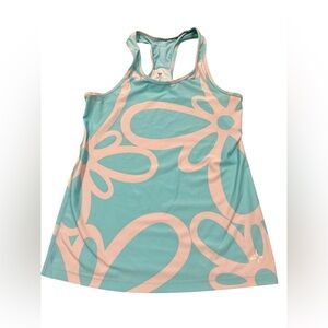 Teal and Grey Floral Tank Top